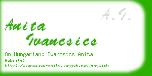 anita ivancsics business card